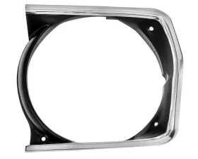 AMD Black LH Headlamp Bezel Plymouth Duster | Scamp | Valiant A-Body 1970-1972