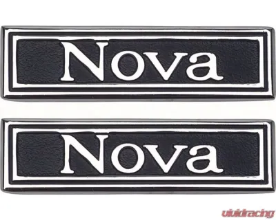 AMD "Nova" Door Panel Emblems - Pair Chevrolet Nova 1969-1972 - K-7790751