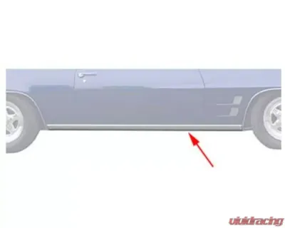 AMD RH Rocker Panel Molding Pontiac Firebird 1969 - K-9794767