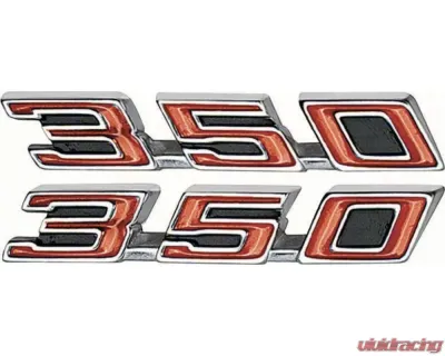 AMD "350" Hood Emblems - Pair Pontiac Firebird 1967-1969 - K-F1252