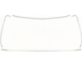 AMD Polished Aluminum Back Glass Molding Set Chevrolet | Pontiac 1975-1981