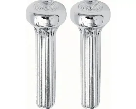AMD Chrome Ribbed Door Lock Knob - Pair Buick | Chevrolet | Oldsmobile | Pontiac 1968-1974