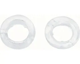 AMD Clear Plastic Lock Knob Ferrules - Pair Buick | Chevrolet | Oldsmobile | Pontiac 1967