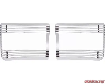 AMD Tail Lamp Bezels w/ Silver Inners - Pair Plymouth GTX | Satellite 1967 - K-MB1986