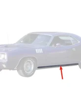 AMD Rocker Panel Moldings Plymouth Barracuda 1971-1972                                     - K-MN1452 - Image 2
