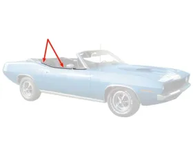 AMD Door Top Edge Moldings - Pair Plymouth Barracuda Convertible 1970-1971