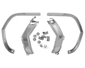 AMD LH/RH Fender Eyebrow Moldings Set w/ Mounting Hardware Chevrolet Malibu | Chevelle | El Camino 1965