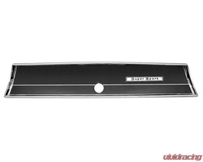 AMD Chrome Glove Box Fascia w/ Super Sport Script Chevrolet Malibu | Chevelle 1966 - P-CH24855