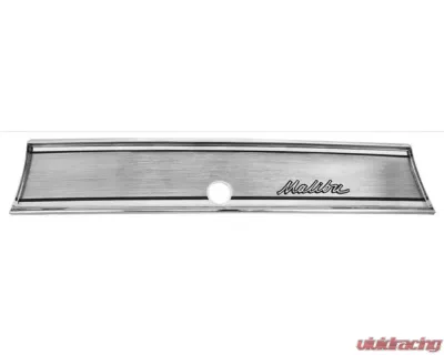 AMD Chrome "Malibu" Script Glove Box Fascia Chevrolet Chevelle | Malibu 1967 - P-GBC1800