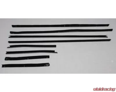 AMD Inner & Outer Window Felts - 8pcs Chevrolet Monte Carlo w/ Special Belt Moldings 1970-1972 - R-MT106A