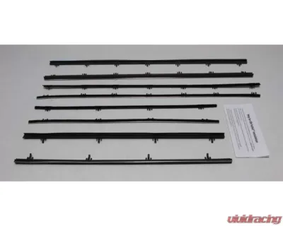 AMD Inner & Outer Window Felts - 8pcs Chevrolet Chevy II 2DR Sedan 1966-1967 - R-N119A