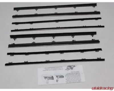 AMD Inner & Outer Window Felts - 8pcs Chevrolet Chevy II 4DR Sedan 1966-1967 - R-N120A