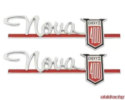 AMD "Nova Chevy II 400" Quarter Panel Emblems - Pair Chevrolet Chevy II 1962 - T-3015