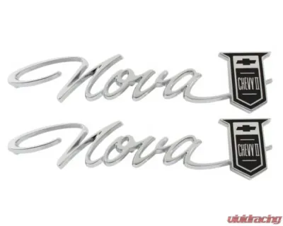 AMD "Nova Chevy II" Quarter Panel Emblems - Pair Chevrolet Chevy II 1965 - T-3030