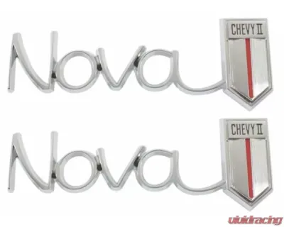 AMD "Nova Chevy II" Quarter Panel Emblems - Pair Chevrolet Chevy II 1966-1967 - T-3040