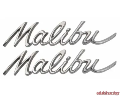 AMD "Malibu" Quarter Panel Emblems - Pair Chevrolet Chevelle 1964 - T-4011