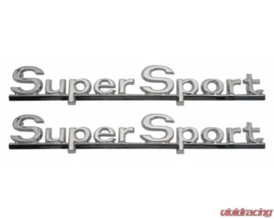 AMD "Super Sport" Quarter Panel Emblems - Pair Chevrolet Chevelle 1966 - T-4315