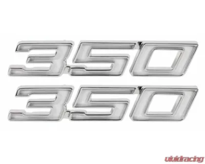 AMD "350" Fender Emblems - Pair Chevrolet 1969-1972 - T-4651