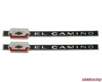 AMD "El Camino" Bedside Emblems w/ Bowtie Logo - Pair Chevrolet El Camino 1964 - T-4815