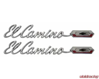 AMD "El Camino" Bedside Emblems w/ Bowtie Logo - Pair Chevrolet El Camino 1965 - T-4825