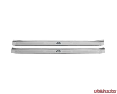 AMD Door Sill Plates w/ Riveted "Fisher" Logo Tag - Pair Chevrolet | Pontiac 1967-1969 - T-6730