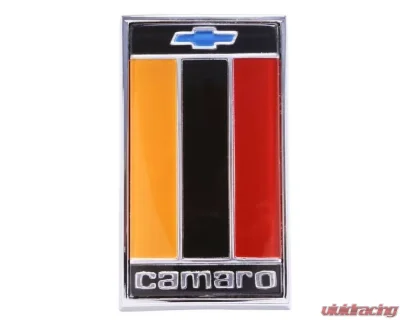 AMD "Camaro" Header Panel Emblem w/ Red Bowtie Logo Chevrolet Camaro 1975-1977 - T-6844