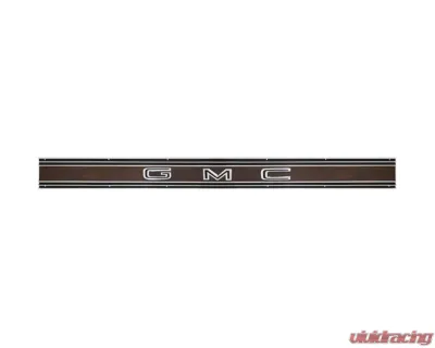 AMD Black Tailgate Molding w/ "Woodgrain" Letters GMC 1969-1972 - T-9819