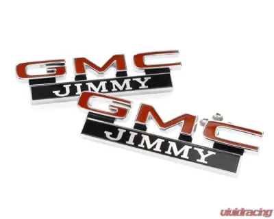 AMD "GMC Jimmy" Front Fender Emblems - Pair GMC Jimmy 1971-1972 - T-9835
