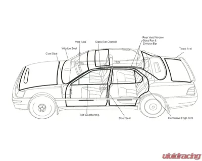 AMD Window Channel Division Post Seal - Sold Each Chevrolet | GMC 1973-1980 - U-G1008-C