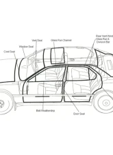 AMD RH Vent Window Seal Chevrolet | GMC 1960-1963                                     - U-G4915 - Image 2