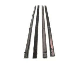AMD Inner & Outer Rear Door Beltline Window Felts w/ Black Bead - 4pcs Chevrolet | GMC Suburban 1967-1972