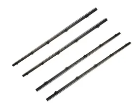 AMD Inner & Outer Front Door Beltline Window Felts w/ Chrome Bead - 4pcs Chevrolet | GMC 1967-1972