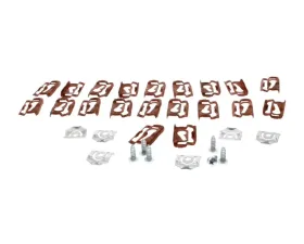 AMD Windshield Molding Clips & Screw Set - 32pcs Chevrolet | Pontiac w/o Vinyl Top 1968-1974