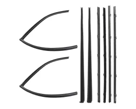 AMD Front Door Window Channel Kit - 8pcs Chevrolet | GMC 1967-1972