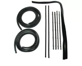 AMD Front Door Seal Kit - 10pcs Chevrolet | GMC w/ Black Bead Felts 1967-1972