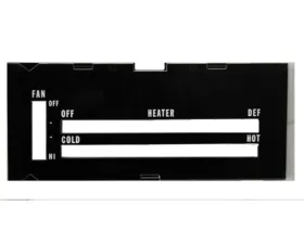 AMD Heater Control Lens without A/C Chevrolet Camaro 1973-1979