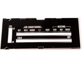 AMD Heater Control Lens with A/C Chevrolet Camaro 1970-1972