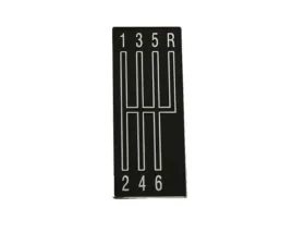 AMD 6 Speed with Adhesive Back Console Shift Plate Emblem Chevrolet Camaro 1968-1969