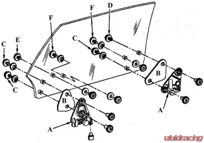 AMD Does Both Doors Door Glass Mounting Kit Chevrolet Camaro | Pontiac Firebird 1968-1969 - W-050