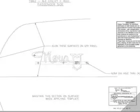 AMD Quarter Panel Emblem Template Kit For Nova 400 Emblem Chevrolet Chevy II 1962-1963