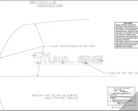 AMD Quarter Panel Emblem Template Kit For Nova SS Emblem Chevrolet Chevy II 1963