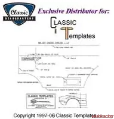 AMD Fender Molding Template Chevrolet Chevy II 1966 - W-1233