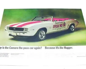 AMD Pace Car Poster Chevrolet Camaro 1969