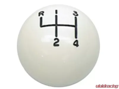 AMD White 4-Speed 5/16" Muncie Shifter Ball - W-183B