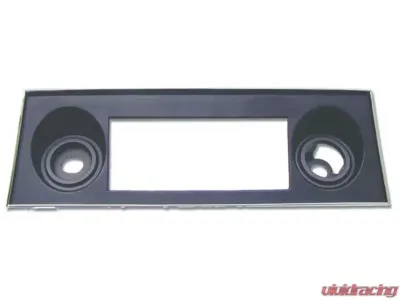 AMD Chrome and Black Center Dash Radio Cover Plate Chevrolet Camaro 1967-1968 - W-297