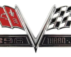AMD 396 Turbo-Jet Flag Fender Emblems Chevrolet Camaro | El Camino | Impala 1965-1967