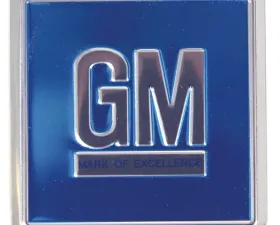 AMD Blue Foil GM Mark Of Excellence Door Decal Chevrolet Camaro | C/K | Suburban 1968