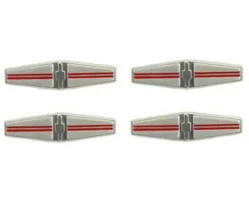 AMD 4 Piece Set Deluxe Interior Seat Back Emblems Chevrolet Camaro 1968