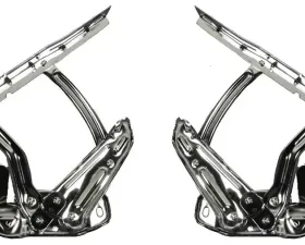 AMD Chrome Pair Hood Hinges Chevrolet Camaro | Chevy II | Pontiac Firebird 1966-1969