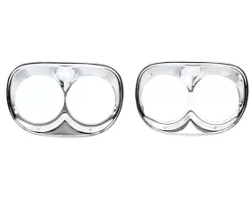AMD Chrome Steel Pair Headlamp Bezels Chevrolet | GMC Truck 1958-1959